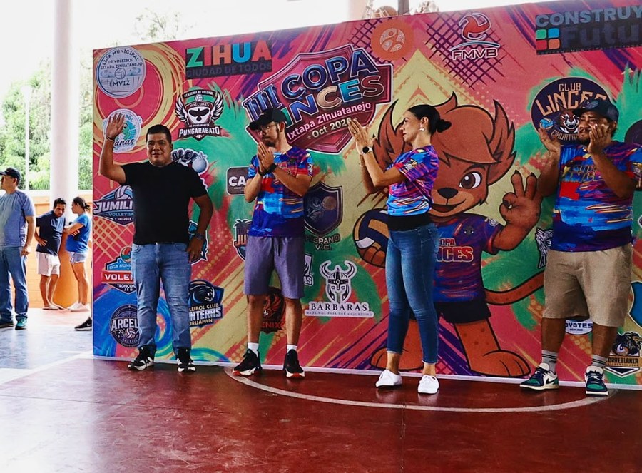 Inauguración de la tercera Copa Infantil y Juvenil de Voleibol Linces 2026 en Zihuatanejo.