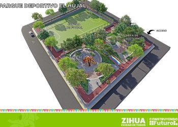 Gobierno Municipal rehabilita espacio deportivo y recreativo en la colonia El Hujal, Zihuatanejo